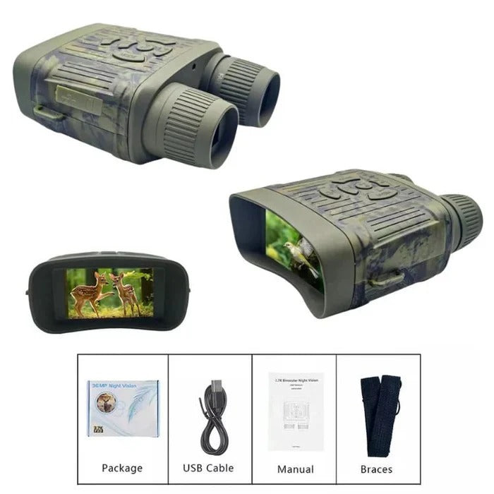 Advanced Infrared Night Vision Optics with Integrated Display & Zoom Functionality - Perfect for Outdoor Adventures