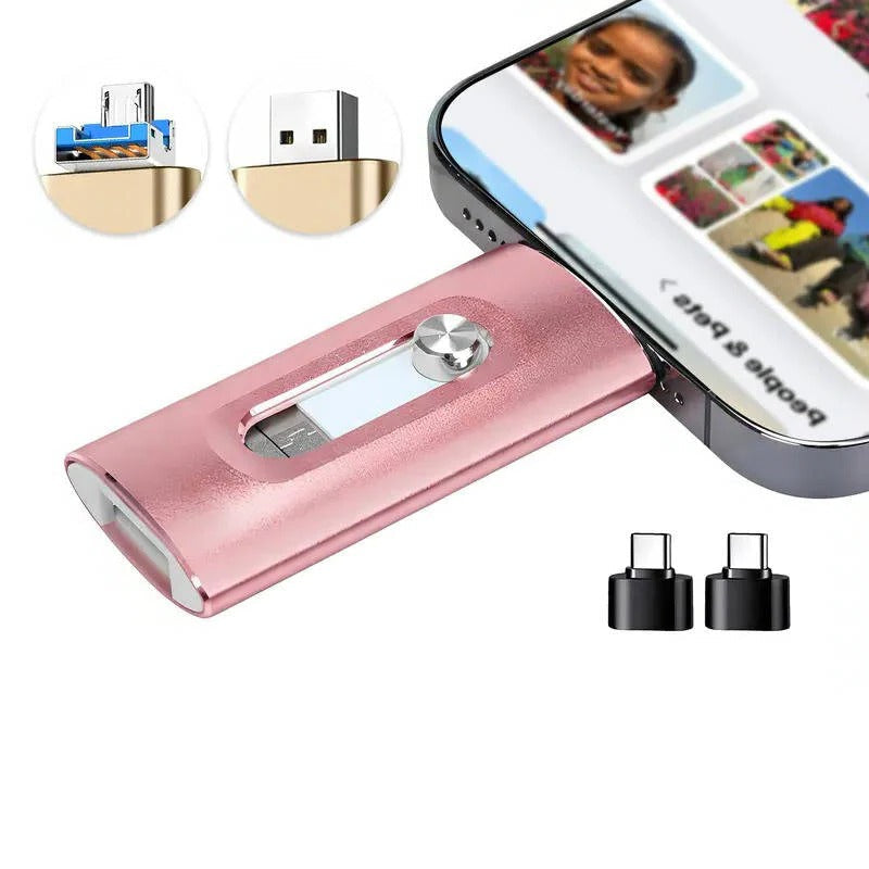 Multi-Device USB Flash Drive for Phone Photo Backup - High-Speed Storage Solution