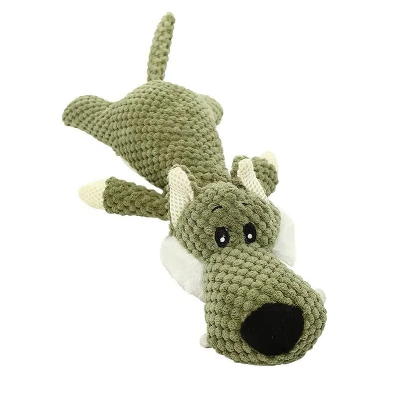 Interactive Plush Dog Toy with Squeaker - Perfect for Indoor Play & Fetch Fun