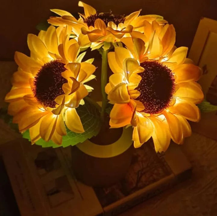 USB Rechargeable Adjustable LED Sunflower Lamp - Perfect for Home Decor & Night Lighting