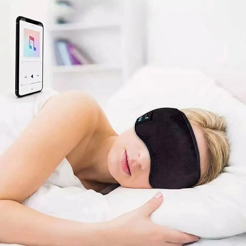 Adjustable Bluetooth Sleep Mask Headphones with Built-In Speakers for Ultimate Comfort and Relaxation