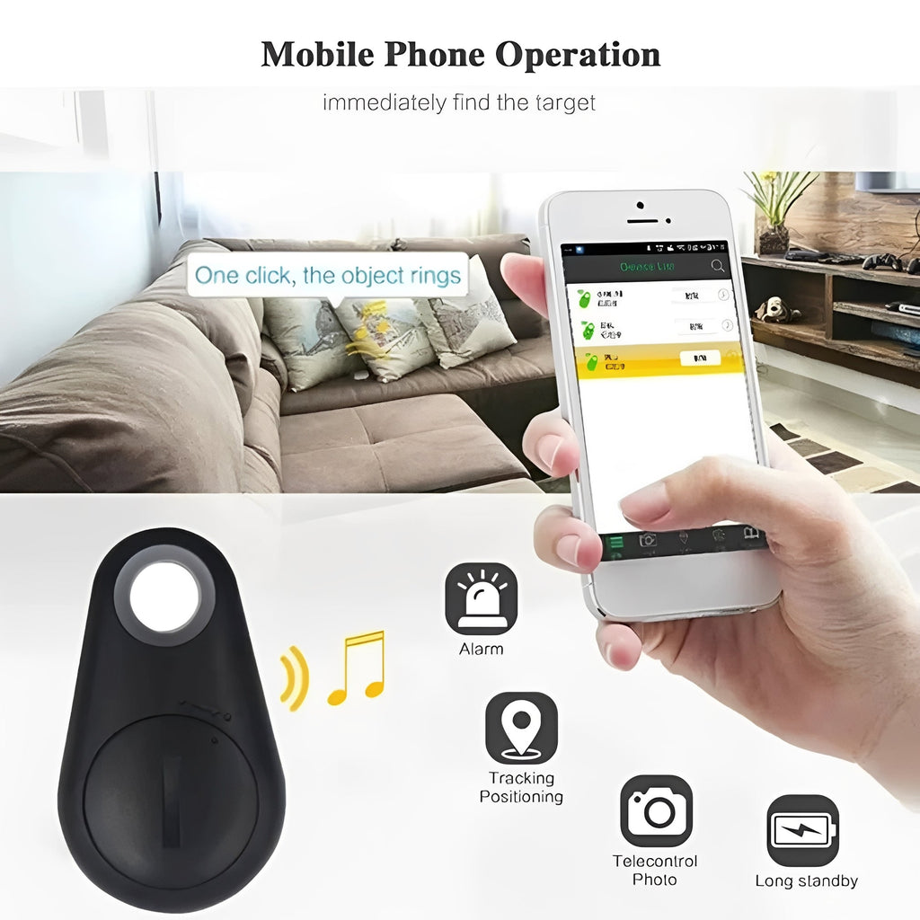 Portable Bluetooth 5.0 Tracker - Smart Locator for Personal Items & Pets | Key Finder & Pet GPS