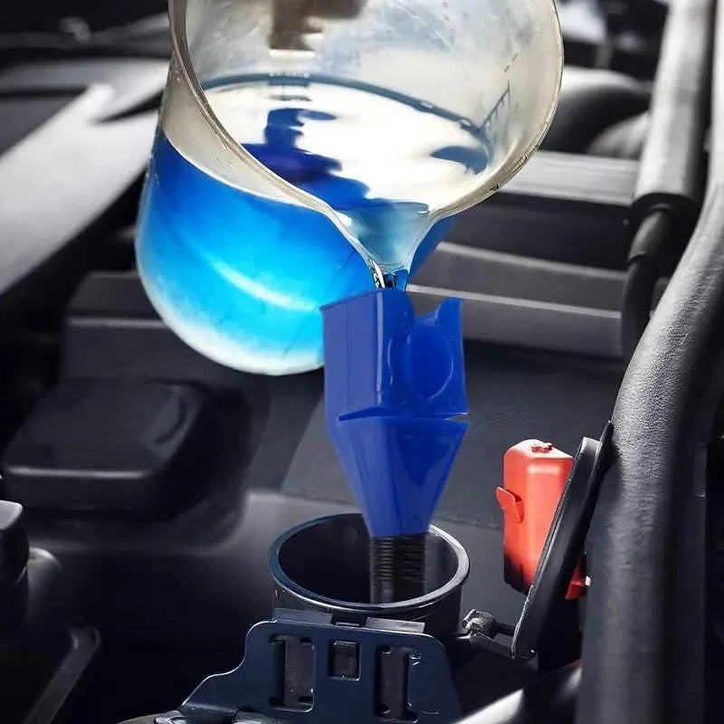 Flexible Oil Funnel with Wide Mouth & Locking Clip - Perfect for Easy Pouring & Spill-Free Use