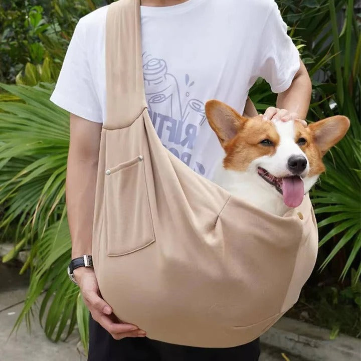 Comfortable Pet Carrier Sling for Small Dogs & Puppies - Adjustable, Hands-Free Design for Easy Travel