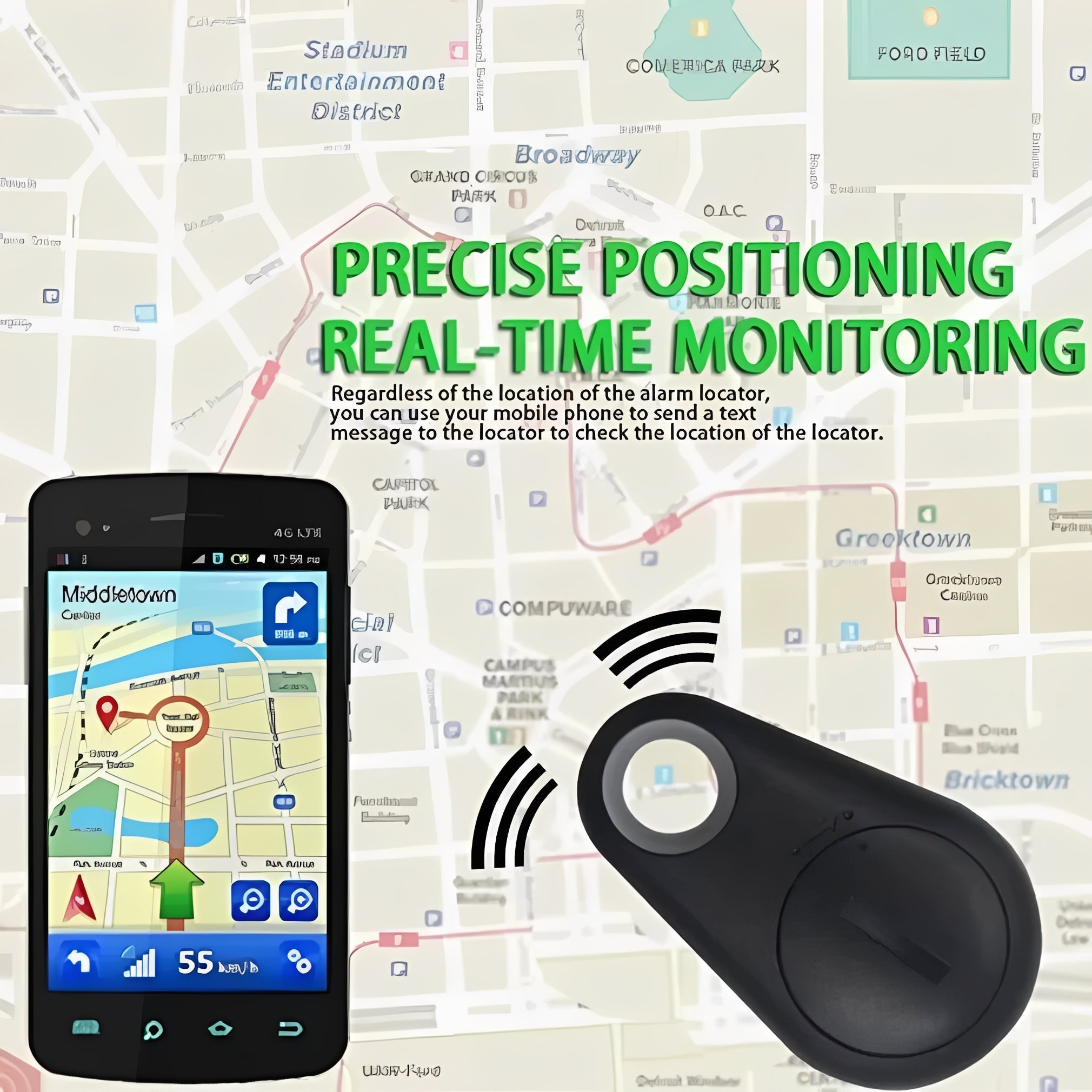 Portable Bluetooth 5.0 Tracker - Smart Locator for Personal Items & Pets | Key Finder & Pet GPS