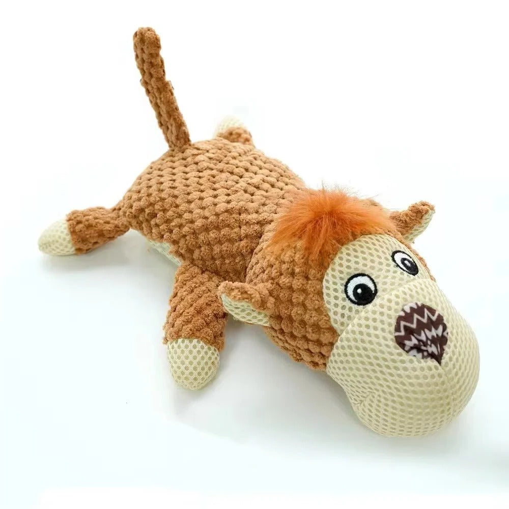 Interactive Plush Dog Toy with Squeaker - Perfect for Indoor Play & Fetch Fun