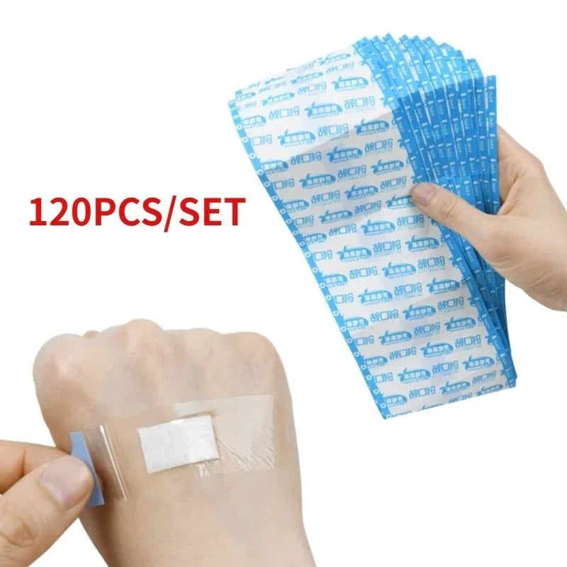 120-Pack Waterproof Clear Adhesive Bandages - Breathable, Flexible Design for Ultimate Comfort