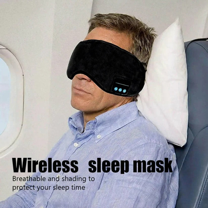 Adjustable Bluetooth Sleep Mask Headphones with Built-In Speakers for Ultimate Comfort and Relaxation