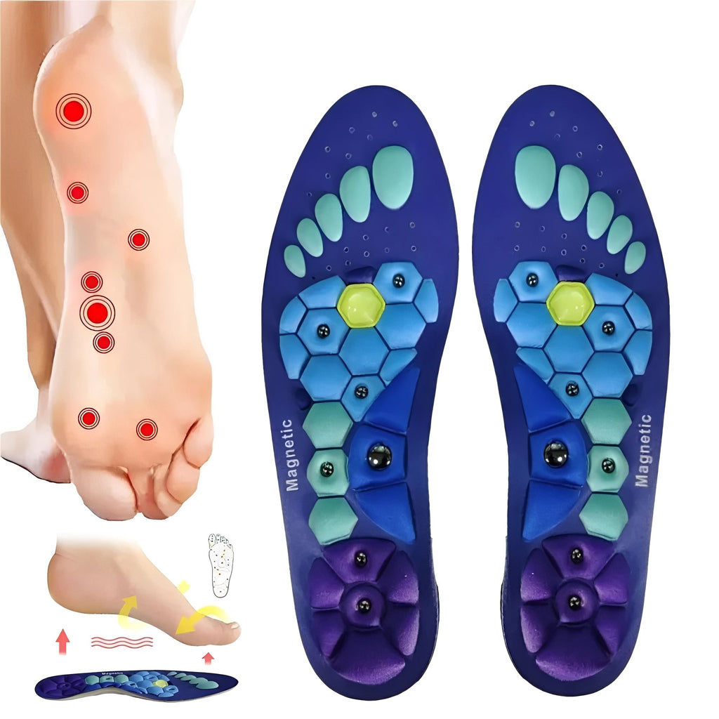 Magnetic Comfort Insoles with Cushioned Arch Support for Ultimate Foot Relief