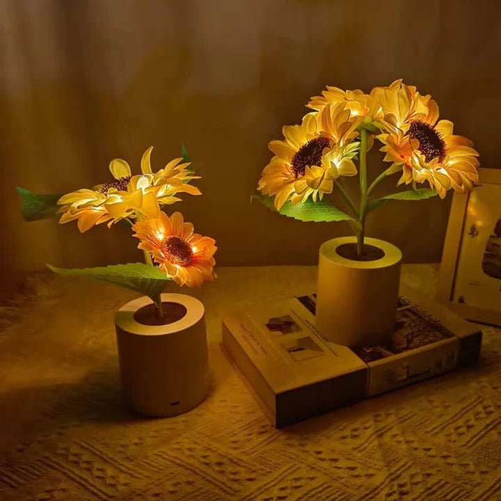 USB Rechargeable Adjustable LED Sunflower Lamp - Perfect for Home Decor & Night Lighting