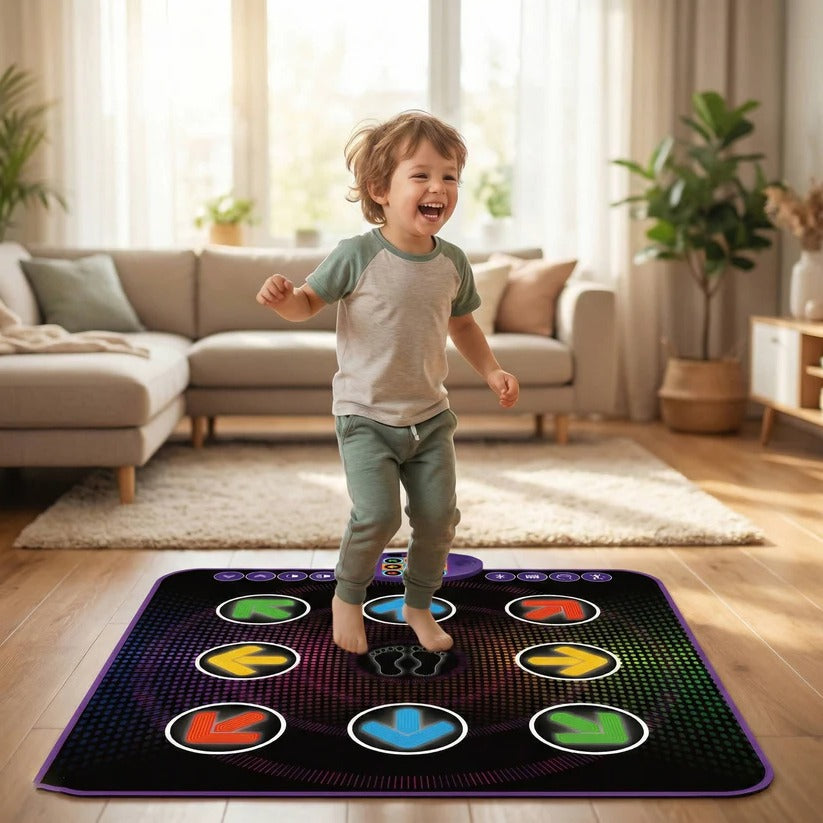 Bluetooth Dance Mat for Kids - Light-Up Electronic Music Game Pad with Interactive Features