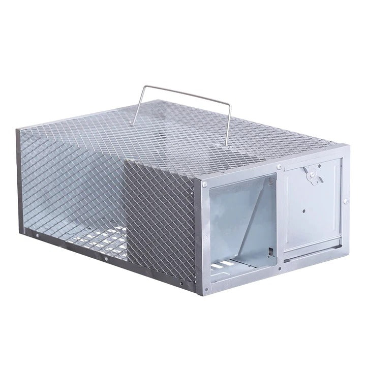 Durable Reusable Metal Rodent Catch Cage - Single Entry Door for Effective Pest Control