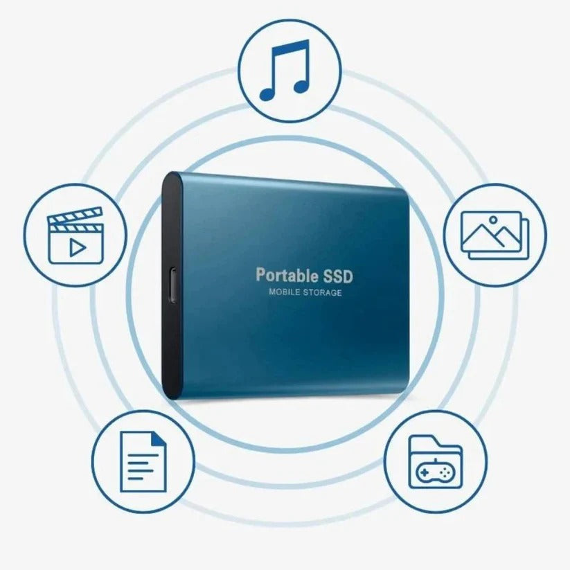 High-Speed Portable External SSD with USB 3.2 - Fast Storage Solution for Photos, Videos & Files