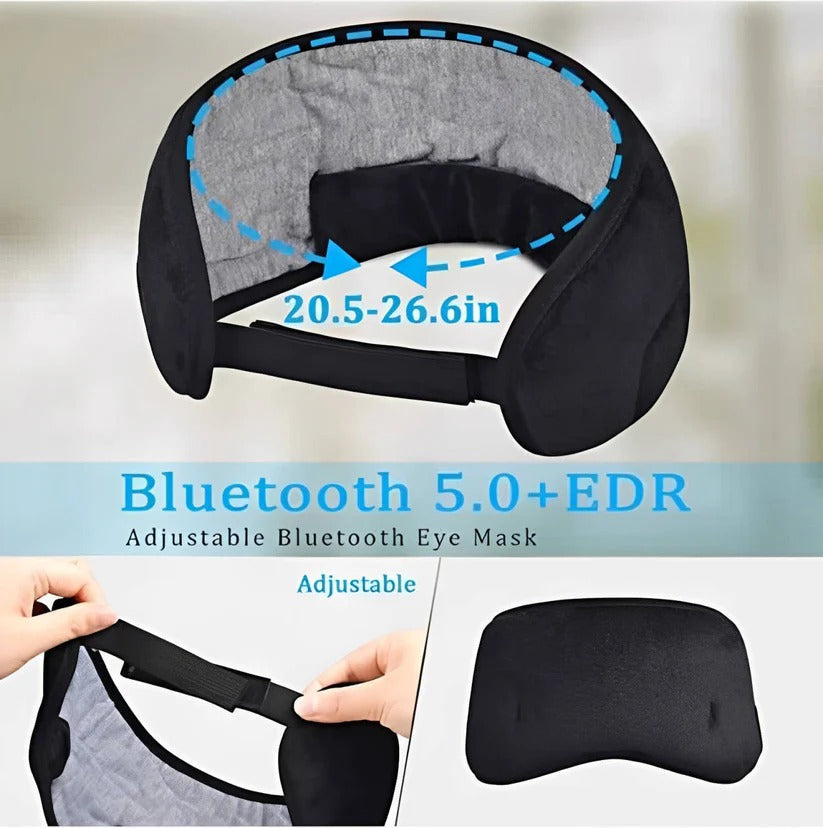 Adjustable Bluetooth Sleep Mask Headphones with Built-In Speakers for Ultimate Comfort and Relaxation
