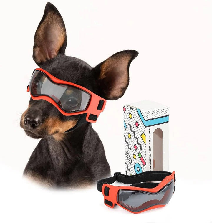 Adjustable Ventilated Dog Goggles - UV Protection & Comfort Fit for Pets