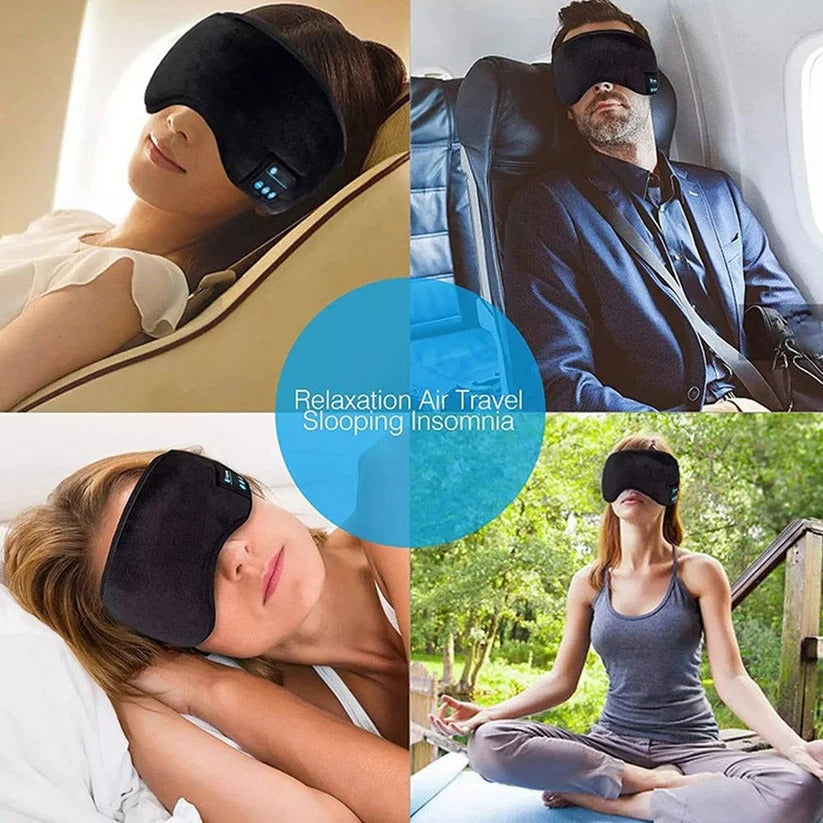 Adjustable Bluetooth Sleep Mask Headphones with Built-In Speakers for Ultimate Comfort and Relaxation