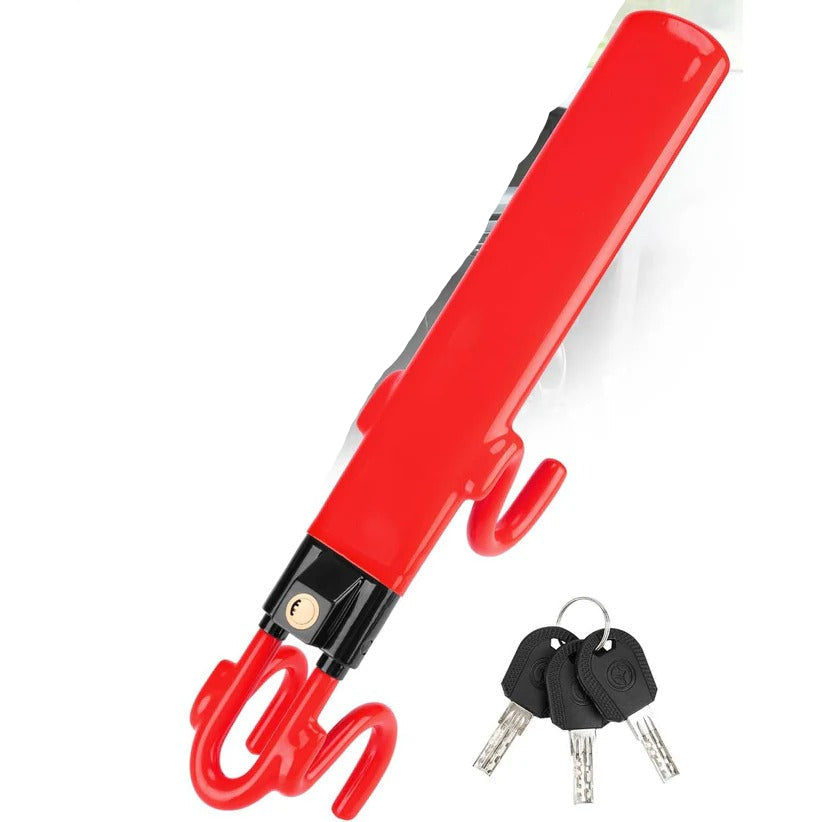 Adjustable Steering Wheel Lock with 3 Keys - Ultimate Car Security Solution