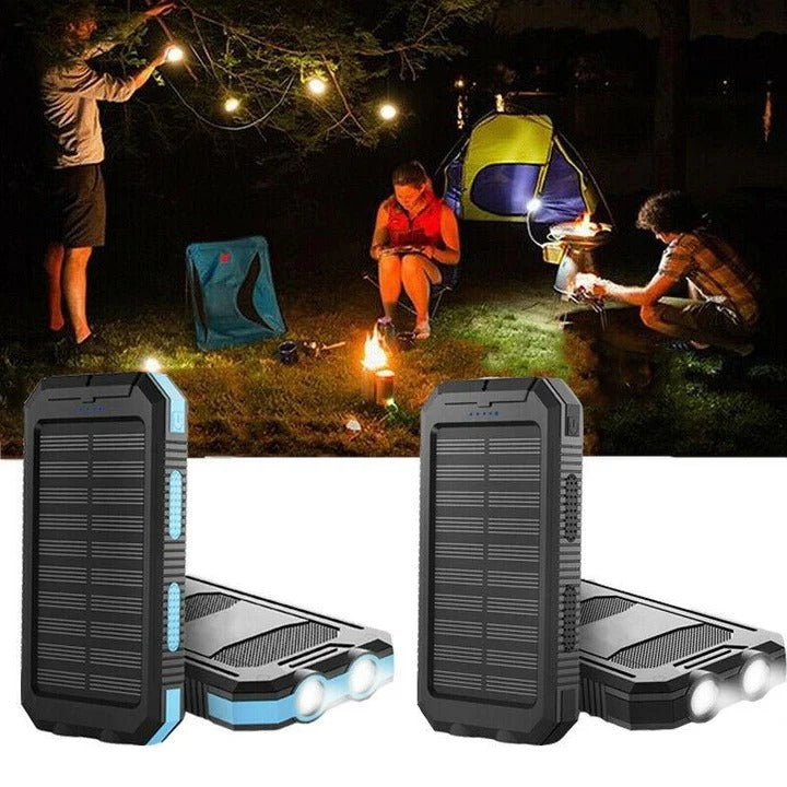 Waterproof Solar Power Bank Charger - Portable, Eco-Friendly, Fast Charging for Outdoor Adventures