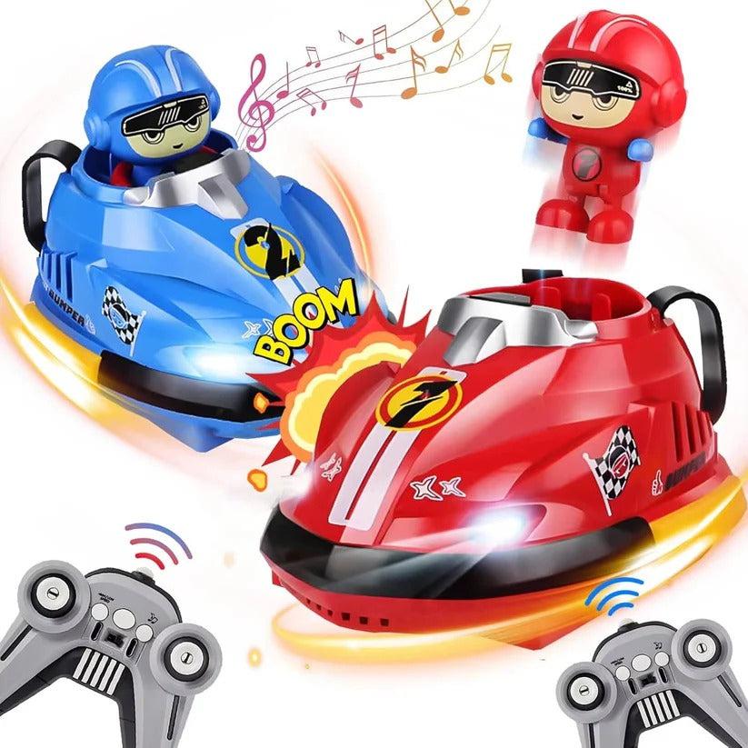 2-Pack Remote Control Bumper Cars for Kids with Eject Feature - Fun & Exciting RC Toy Set
