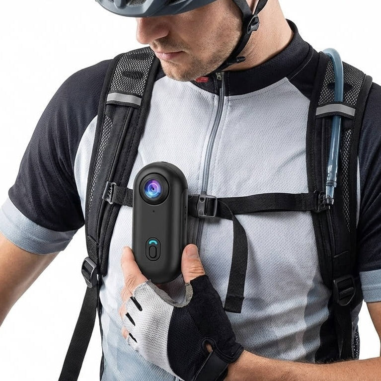 4K Magnetic Action Camera for Cycling - 120° Wide Angle Lens, Waterproof & Lightweight