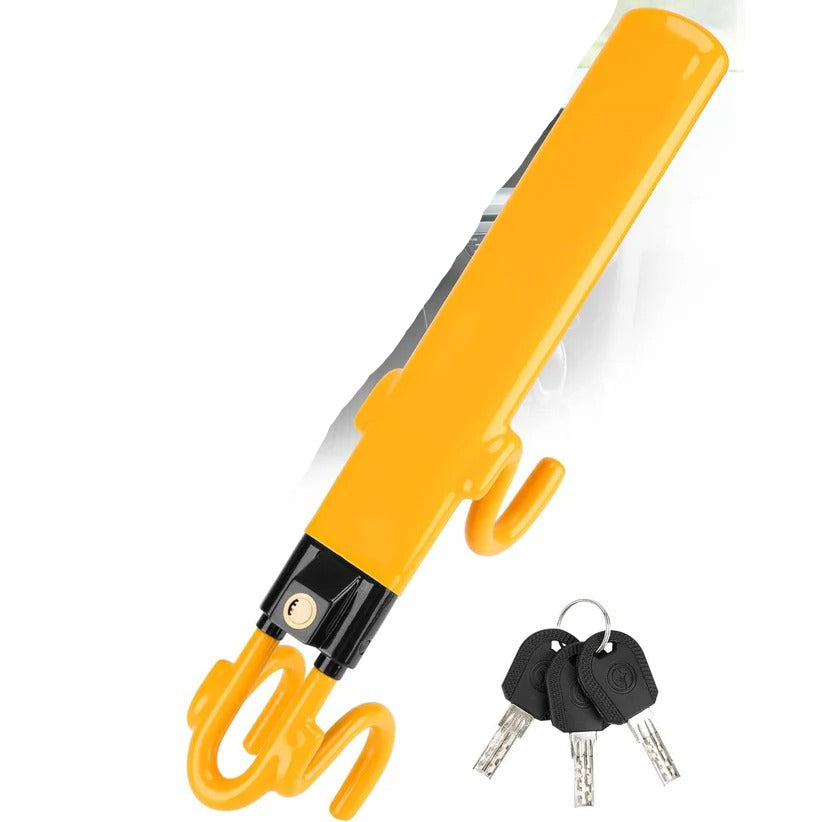 Adjustable Steering Wheel Lock with 3 Keys - Ultimate Car Security Solution