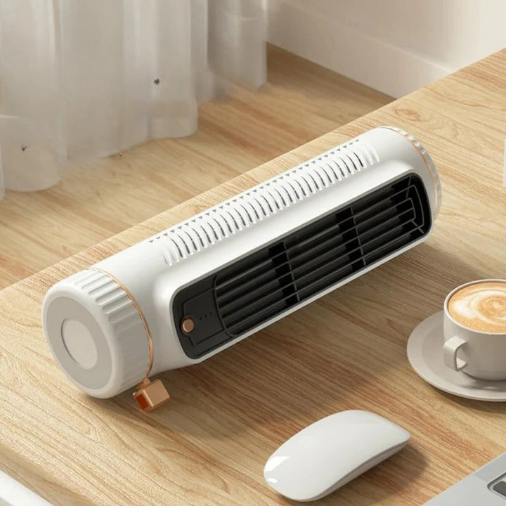 Sleek Bladeless Tower Fan - Modern Portable Cooling Solution for Home & Office