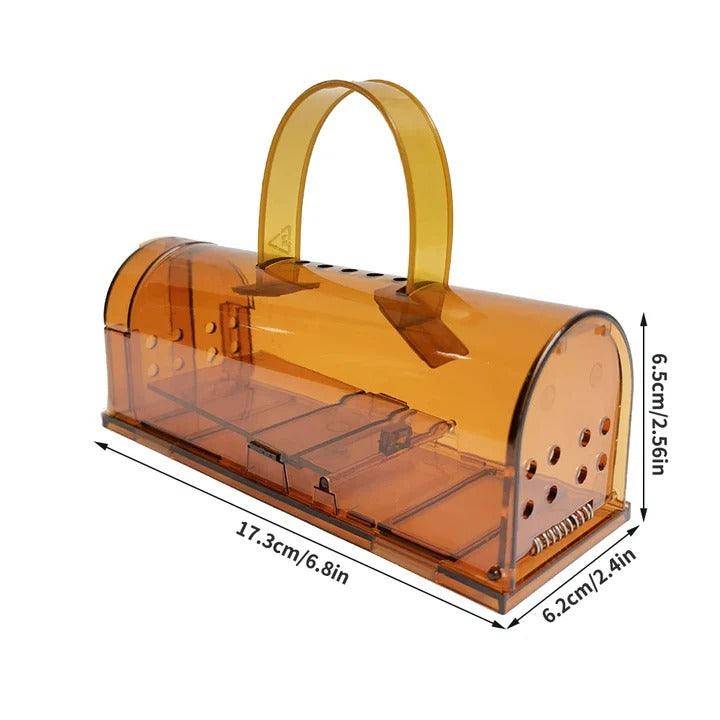 Reusable Mechanical Rodent Trap with Clear Housing - Effective Pedal Design for Easy Use
