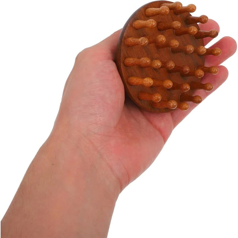 Sandalwood Wide Tooth Comb with Rounded Tips - Gentle Hair Detangling & Care Tool