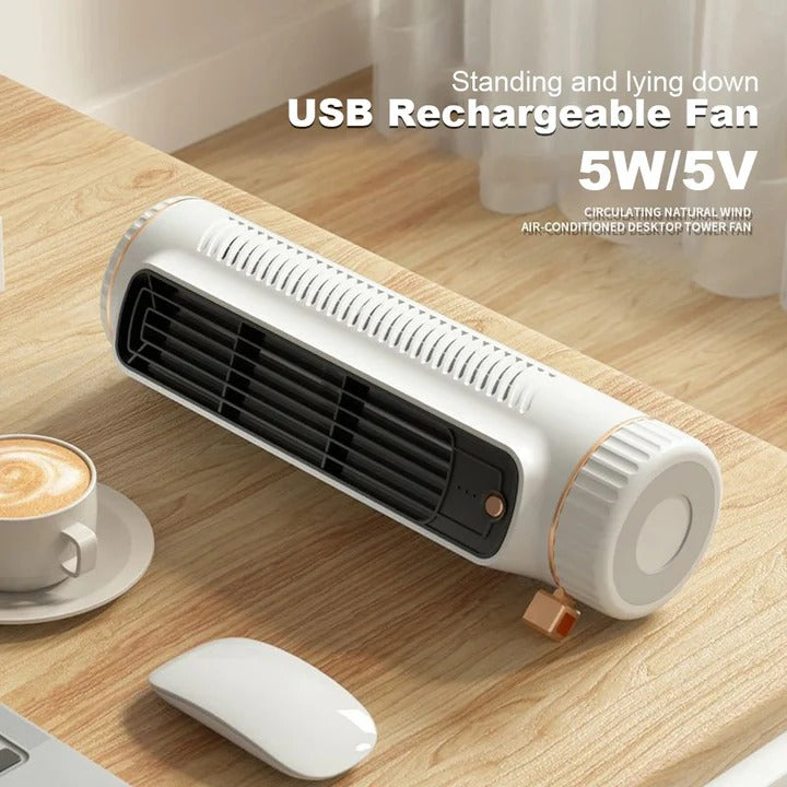Sleek Bladeless Tower Fan - Modern Portable Cooling Solution for Home & Office