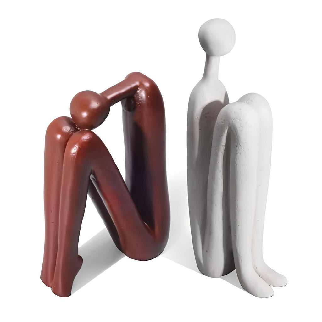Elegant Polyresin Decorative Bookends - Set of 2 for Home & Office Organization