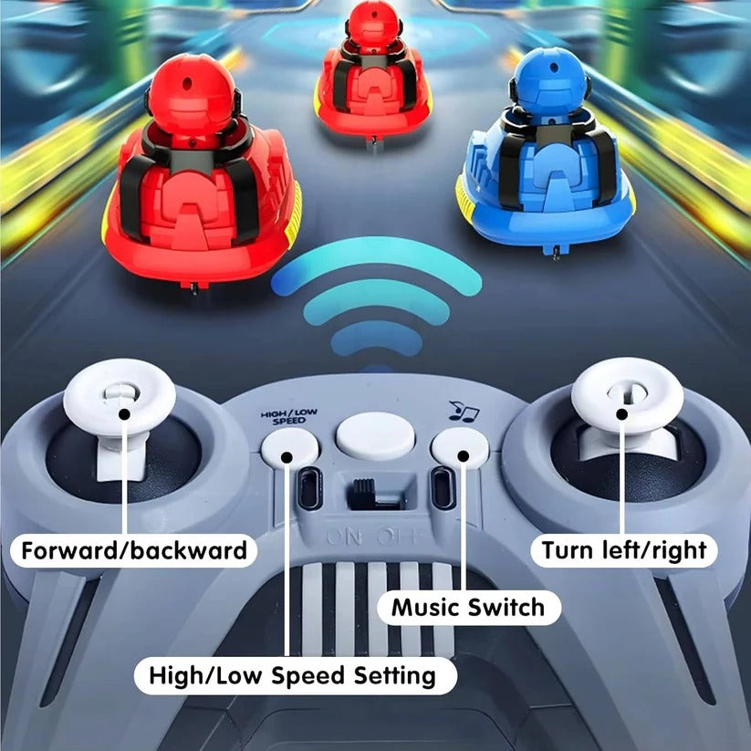 2-Pack Remote Control Bumper Cars for Kids with Eject Feature - Fun & Exciting RC Toy Set