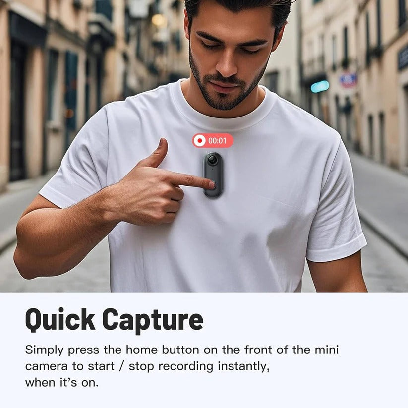 4K Magnetic Action Camera for Cycling - 120° Wide Angle Lens, Waterproof & Lightweight