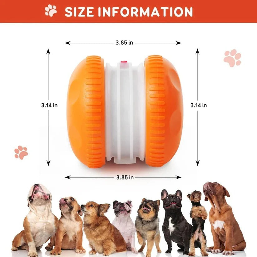 Automatic Rolling Ball Toy for Dogs - Interactive 2-Piece Set with Durable Rope for Fetch & Play