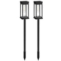Solar Powered Outdoor Path Lights - Set of 2 Decorative LED Lights for Walkways and Gardens