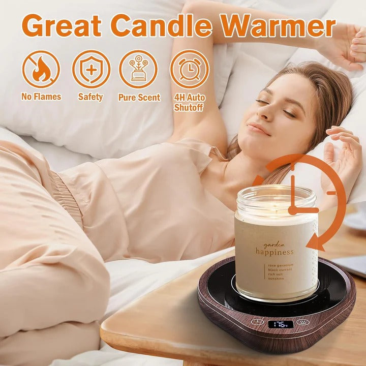 Desktop Coffee Mug Warmer Set with Premium Ceramic Mug - Perfect for Keeping Beverages Hot at Home or Office