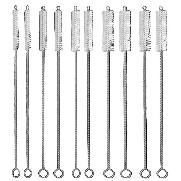 10-Piece Reusable Straw Cleaning Brush Set - Eco-Friendly Cleaning Tools for Stainless Steel, Silicone, and Glass Straws