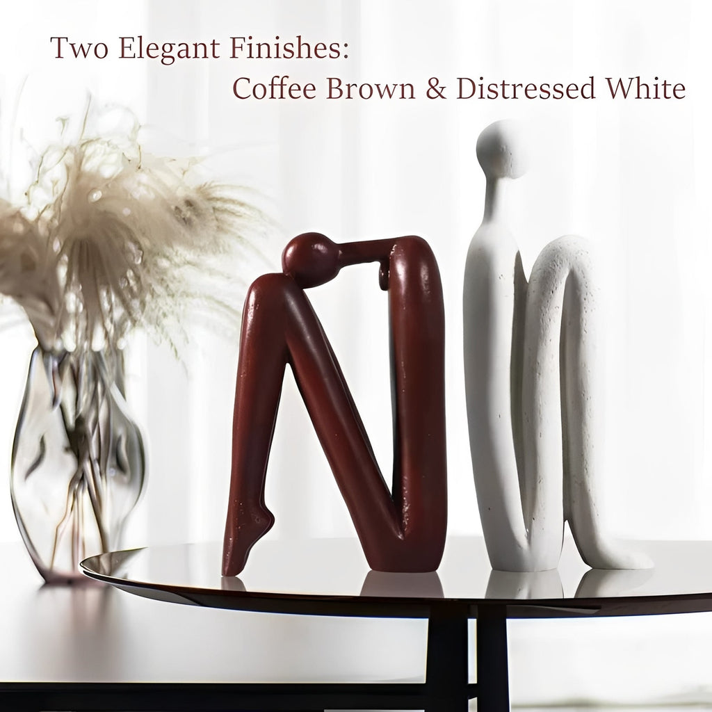 Elegant Polyresin Decorative Bookends - Set of 2 for Home & Office Organization