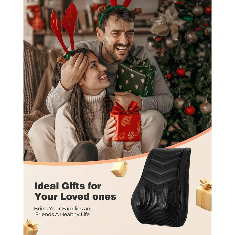 3-in-1 Heated Kneading Massage Pillow for Neck and Back Relief - Adjustable Modes for Ultimate Comfort