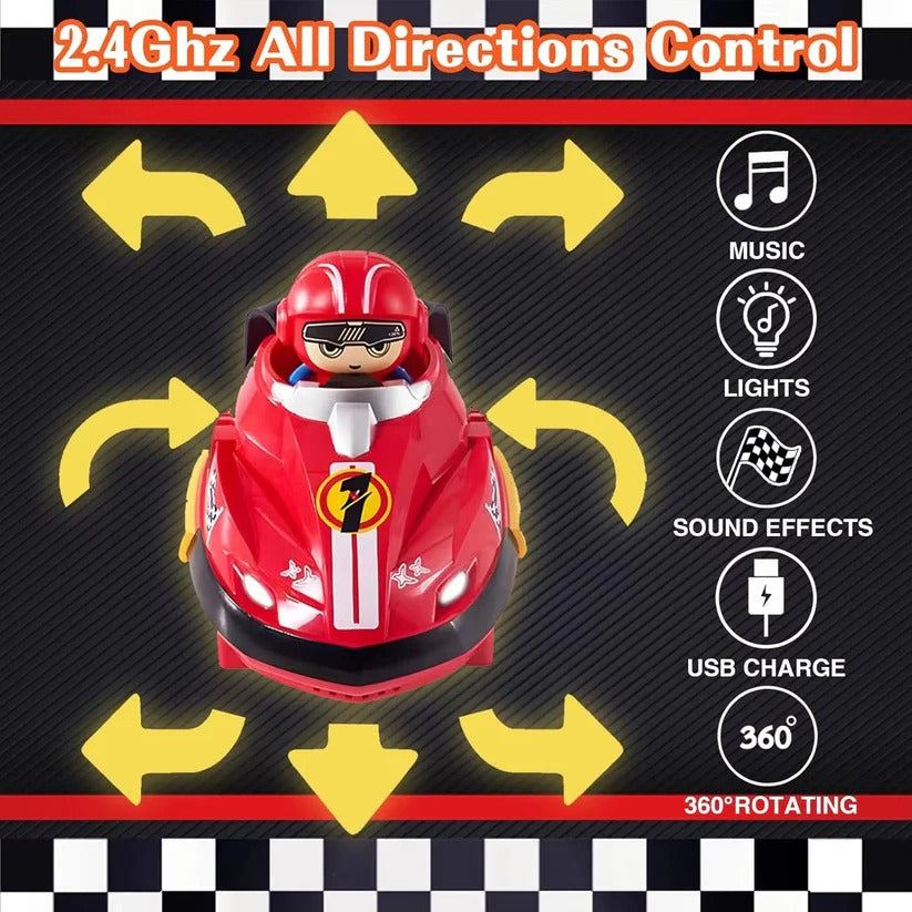2-Pack Remote Control Bumper Cars for Kids with Eject Feature - Fun & Exciting RC Toy Set
