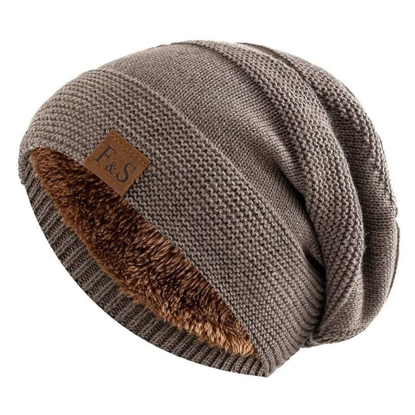Men's Acrylic Knit Slouch Beanie - Warm Winter Hat for Cold Weather Comfort
