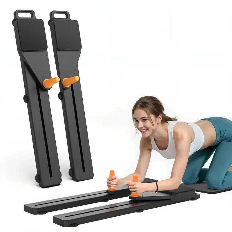 Core Training Board Set with Ab Roller, Resistance Bands, and Knee Mat - Ultimate Home Workout Equipment for Strength and Stability