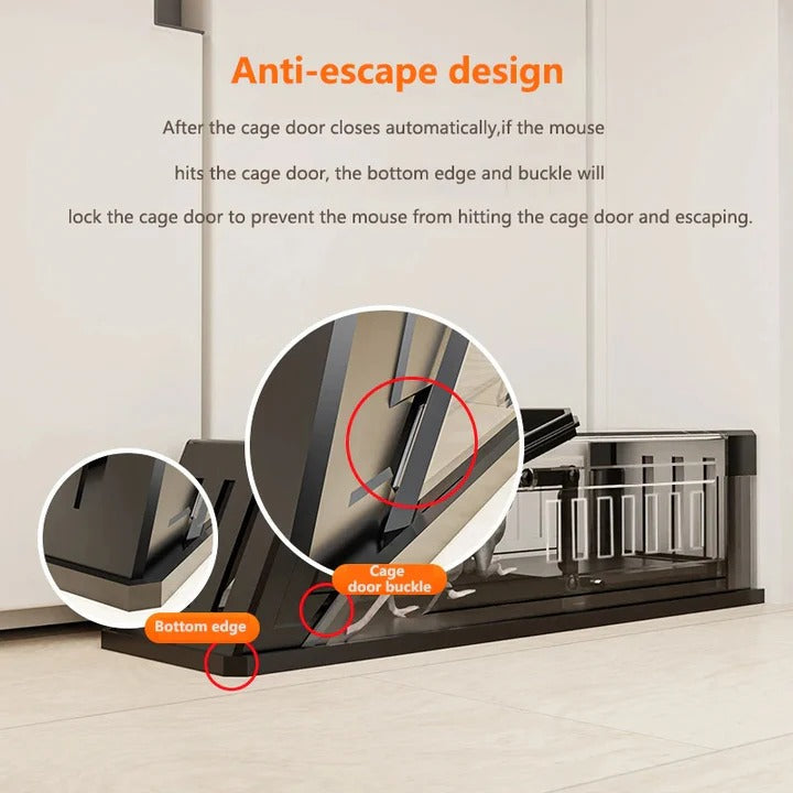 Reusable Automatic Mouse Trap with Transparent Housing - Eco-Friendly & Easy to Clean