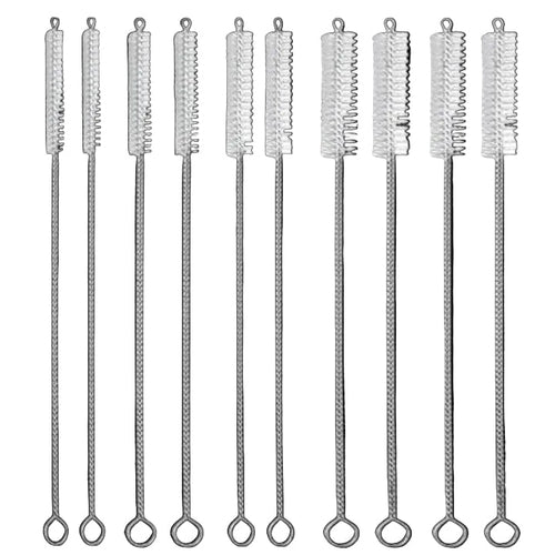 10-Piece Reusable Straw Cleaning Brush Set - Eco-Friendly Cleaning Tools for Stainless Steel, Silicone, and Glass Straws