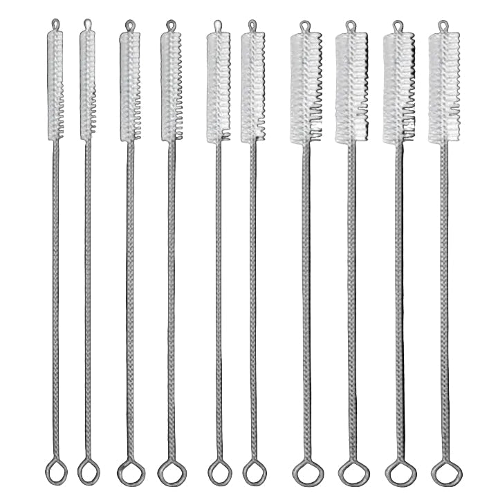 10-Piece Reusable Straw Cleaning Brush Set - Eco-Friendly Cleaning Tools for Stainless Steel, Silicone, and Glass Straws