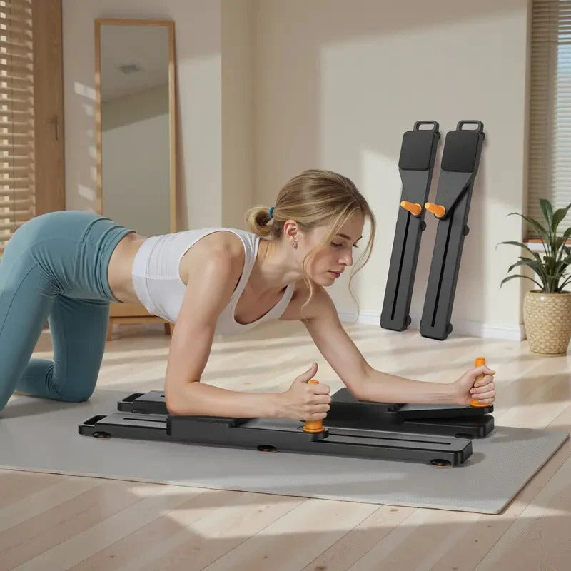 Core Training Board Set with Ab Roller, Resistance Bands, and Knee Mat - Ultimate Home Workout Equipment for Strength and Stability