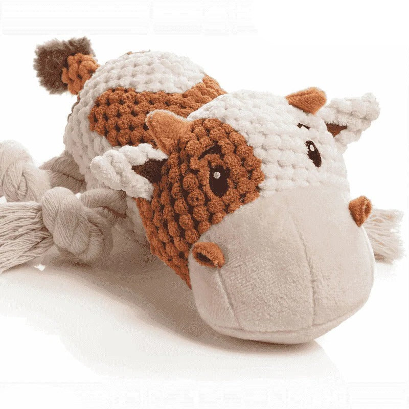 Interactive Squeaky Plush Dog Toy - Crinkle & Chew Features for Engaging Playtime