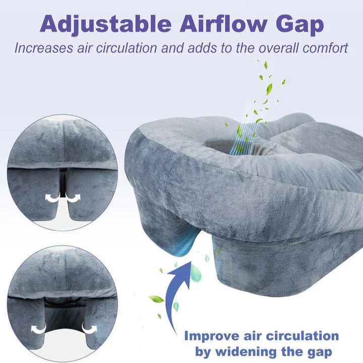 Face Down Recovery Pillow with Cavity Opening - Comfortable Support for Post-Surgery Recovery and Facial Treatments