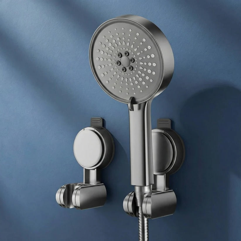 No Drill Adjustable 360° Shower Head Holder - Wall Mount Bracket with Strong Adhesive - Easy Installation