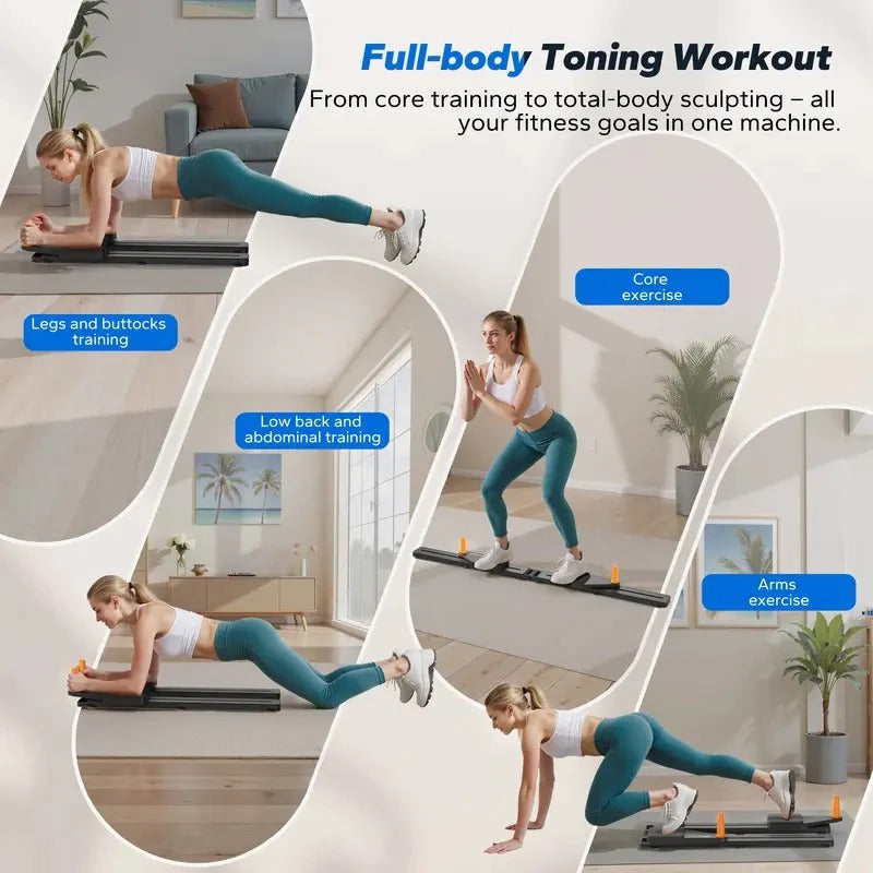 Core Training Board Set with Ab Roller, Resistance Bands, and Knee Mat - Ultimate Home Workout Equipment for Strength and Stability