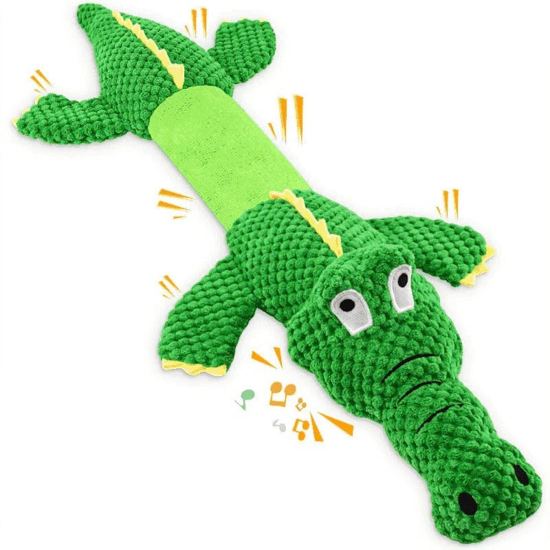 Interactive Squeaky Plush Dog Toy - Crinkle & Chew Features for Engaging Playtime